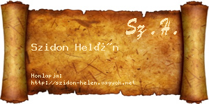 Szidon Helén névjegykártya